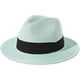 thumbnail image 1 of Sombrero Panamá enrollable de paja de ala ancha para mujer, cinturón con hebilla, sombrero para el sol de playa Fedora UPF50+ (25 verde claro) brillar Electrónica, 1 of 5