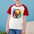 thumbnail image 3 of RXIRUCGD 2025 Vêtements d'Été pour Enfants Tout-Petits Garçons Filles Mode Mignon Col Rond Imprimé Manches Courtes Haut, 3 of 7