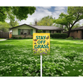 thumbnail image 3 of Eveokoki Stay Off Grass Sign with Metal Stakes, 8"x 12" Stay Off Grass Aluminum Signs for Yard, Weatherproof, Sturdy, 3 of 6
