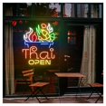thumbnail image 1 of Letrero De Neón Thai Food Open, Ideal Para Decoración De Pared De Cocina Y Restaurante, Con Luz Regulable De 42cmx52cm, 1 of 6