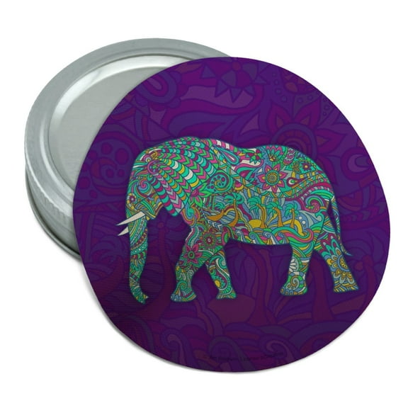 Mosaic Elephant Round Rubber Non-Slip Jar Gripper Lid Opener