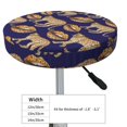 thumbnail image 4 of Round Bar Stool Seat Covers, funny lip Leopard print blue Elastic Round Chair Cover Stool Seat Slipcover Bar Stool Cushions Round Pad for 12-14 inch, 4 of 7