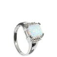 thumbnail image 4 of Women's White Simulated Opal Ring .925 Sterling Silver Band Cubic Zirconia Jewelry Female Size 5, 4 of 4