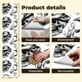 thumbnail image 5 of Peel and Stick Wallpaper 23.6in x 9.8ft Vintage Skull Cigarette Hat Graphic Contact Paper Vinyl Waterproof Self Adhesive Wall Paper for Bedroom Shelf Cabinet Renter Friendly, 5 of 8