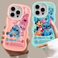 thumbnail image 2 of Funda de teléfono Disney Lilo y Stitch Angel Macaron Waves para iPhone 15 14 13 12 11 pro Max XS X 7 8 plus, funda de silicona suave para dulces, 2 of 5