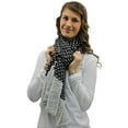 thumbnail image 2 of Black & White Knit Oversize Oblong Unisex Winter Scarf, 2 of 6