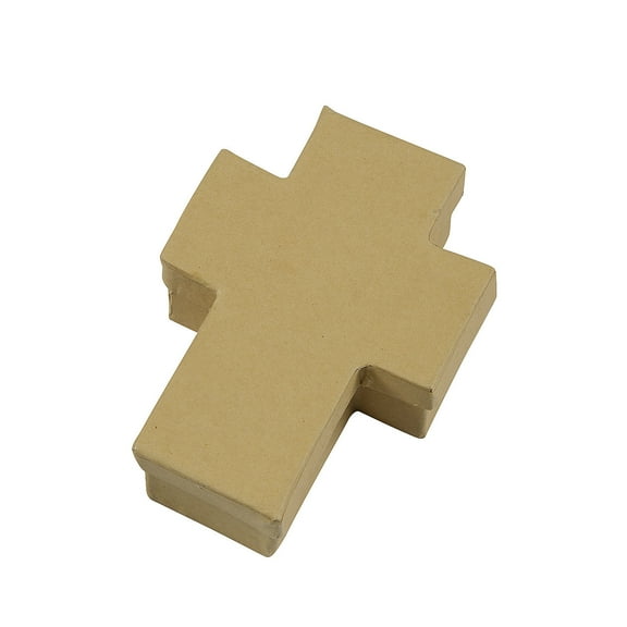 Fun Express 3 1/4" x 4 1/2" DIY Religious Cross-Shaped Cardboard Boxes - 12 Pc.