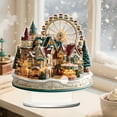 thumbnail image 4 of SLYNSHome Christmas Village House Decorations,Acrylic Snow House Table Top Centerpiece Decor Holiday Party Supplies, 4 of 5