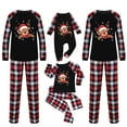 thumbnail image 5 of Odeerbi Christmas Pajamas for Family Holiday Plaid Long Sleeve Family Christmas Pajamas Matching Sets Toddler Print Parent-child Suit Two-Piece Sleepwear Xmas Family Matching PJs Set Black, 5 of 5