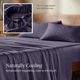 thumbnail image 6 of Bare Home Bamboo Sheet Set - Made from Rayon Fibers - Deep Pockets - 4 Piece - Queen, Dusty Purple, 6 of 10