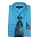 thumbnail image 1 of Fortino Landi Camisa de vestir de manga larga para hombre con corbata y pañuelo a juego Fortino Landi  SG21B, 1 of 2