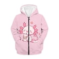 thumbnail image 5 of DISNIMO Axolotl Hoodies for Girls Flower Hoodie Kids Zip Up Hoodies Girls 6-7 Hoodie Sweatshirt Kid Girl Sweatshirts Hoodies Boys Zip Hooded Jacket Childrens Hoodie Jackets Animal Hoodie Girls, 5 of 7