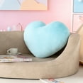 thumbnail image 5 of Gloveleya Soft Throw Pillow Cozy Decorative Plush Cushion Fluffy Pillow Light Blue Heart-shape 14inches, 5 of 13