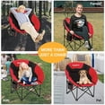 thumbnail image 7 of KingCamp Folding Camping Chair Oversized Round Chair with Cup Holder, Red, 7 of 7