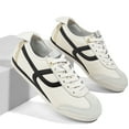 thumbnail image 4 of LUCKY STEP Retro Thin Sole Fashion Sneakers Casual Lightweight Walking Shoes,Beige/Black,Womens, 4 of 6