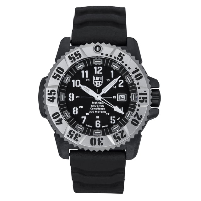 Luminox Reloj de Buceo XL.3351.1.SET de Cuarzo con Esfera Negra y Correa de Nailon y Especificaciones Militares para Hombre, 300 M, con Correa Adicional