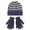 Navy, variant on TAIAOJING Winter Beanie Hat for Kids Glove Riding Warm Hat Two-piece Stripe Windproof Sets Hat Knitted Kids Hat