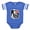 Royal Blue, variant on CafePress - Polka Time - Cute Infant Baby Football Bodysuit