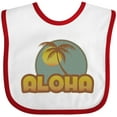 thumbnail image 3 of Inktastic Aloha Palm Boys or Girls Baby Bib, 3 of 4