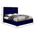 thumbnail image 4 of Lexi Navy Velvet King Bed-Color:Navy Velvet,Style:Contemporary, 4 of 5