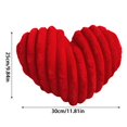 thumbnail image 2 of Couch Throw Pillows for Living Room, Valentines Home Decor, Heart Decorations, Valentines Plush, 12X10 Inch Heart Shape Striped Accent Pillow, Soft Huggable Decorative Cushion,, 2 of 5