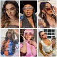 thumbnail image 3 of XINQIHANG Retro Rimless Rectangle Sunglasses for Women Men Tinted Lens Gold Metal Frameless Vintage Square Glasses, 3 of 5