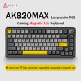 thumbnail image 1 of AJAZZ AK820 Pro 3 modos 2,4G teclado mecánico inalámbrico Bluetooth perilla multifuncional RGB teclado de intercambio en caliente Gamer regalo de PC personalizado, 1 of 5
