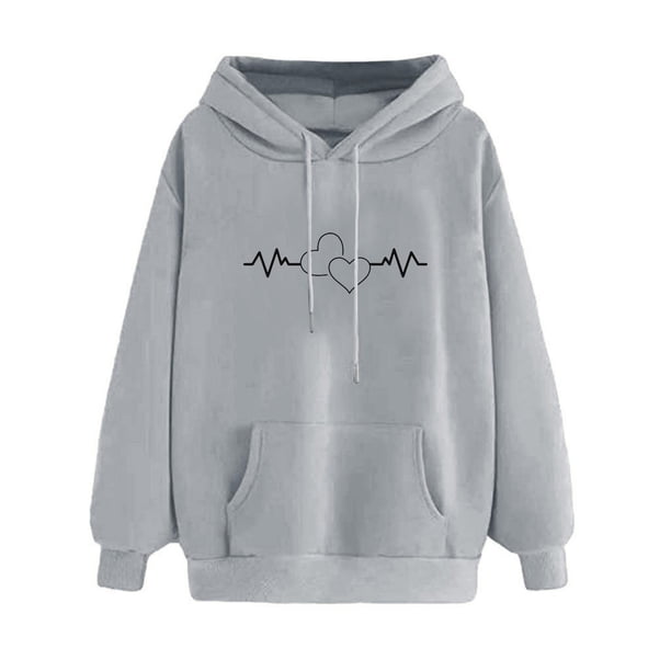 ICHUANYI Liquidación Mujer Moda Casual Manga Larga Estampado Sudadera con Capucha Tops Blusa ICHUANYI WER202308170818