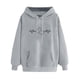 thumbnail image 1 of ICHUANYI Liquidación Mujer Moda Casual Manga Larga Estampado Sudadera con Capucha Tops Blusa ICHUANYI WER202308170818, 1 of 4