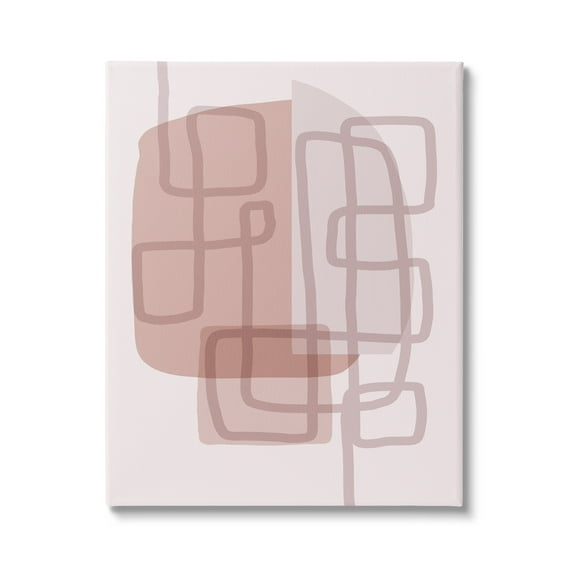 Stupell Industries Neutral Hues Abstract Shapes Abstract Painting Gallery Wrapped Canvas Print Wall Art