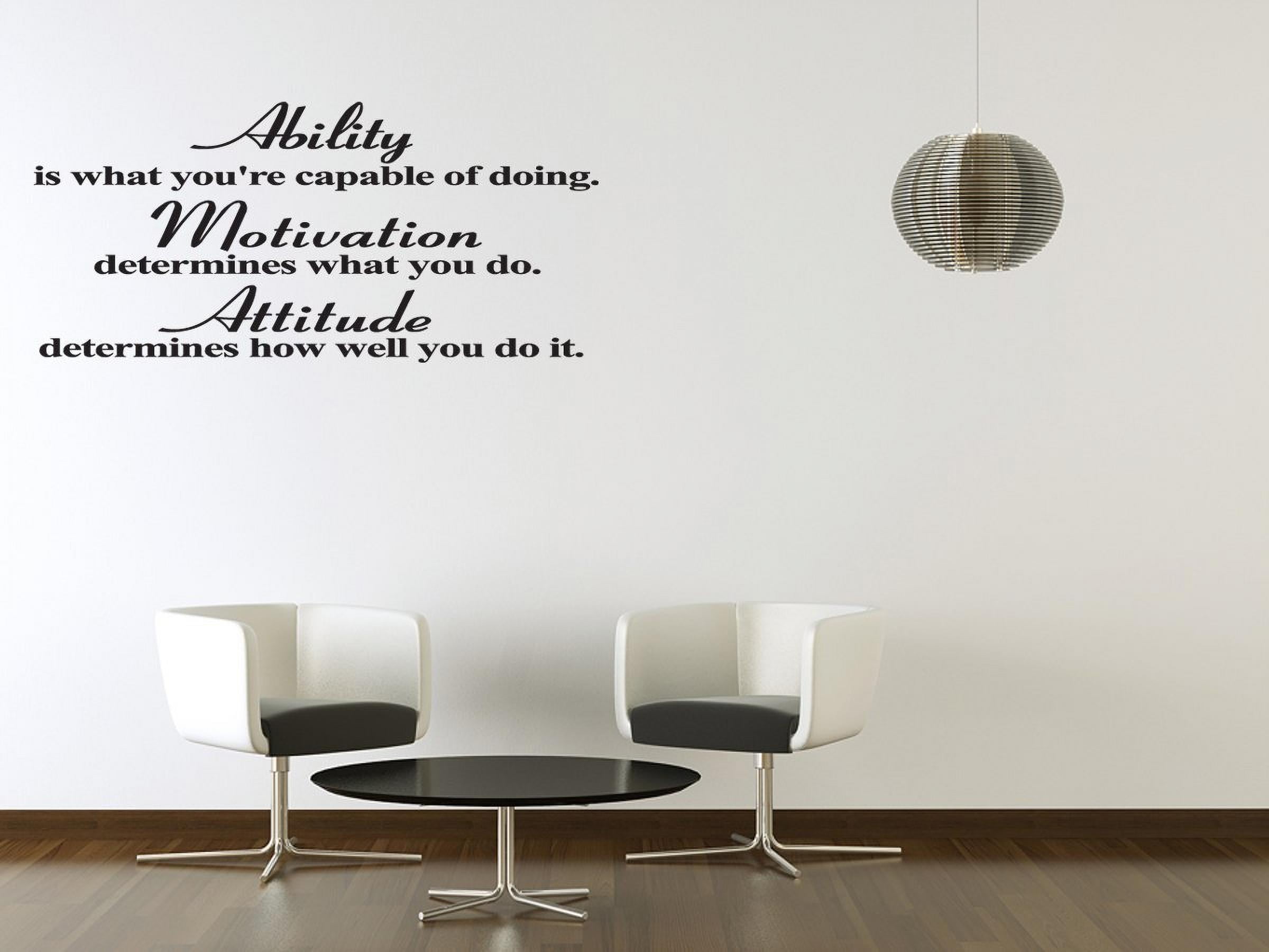 Nothing is Impossible Wall Sticker Quote Decal Inspirational Office Work Art 