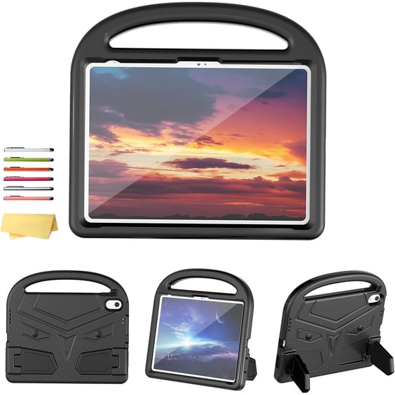 HCTian Kids Case for iPad (A16) 11th Generation 11 inch 2025 & iPad 10th Generation 10.9 inch 2022 with Kickstand/Handle Soft EVA Foam Heavy Duty Shockproof Lighweight Girl Boy Cover