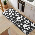 thumbnail image 5 of Black Paw Kitchen Rug Mat,Kitchen Runner Rugs Non Skid Washable,Decorative Kitchen Floor Mats for Kitchen,Sink,Laundry,17"x47.2", 5 of 7