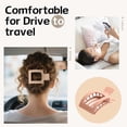 thumbnail image 4 of 4 PCS Flat Hair Clips, Medium Square Flat Claw Clips for Women Girls, French Strong Hold Non-slip Hair Clips for Thick Thin Hair, Stylish Classic Hair Barrettes(Matte Pink)), 4 of 8