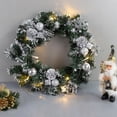 thumbnail image 2 of NEW Christmas Wreath Xmas Garland with Battery Operated LED String Lights Decors, 2 of 7