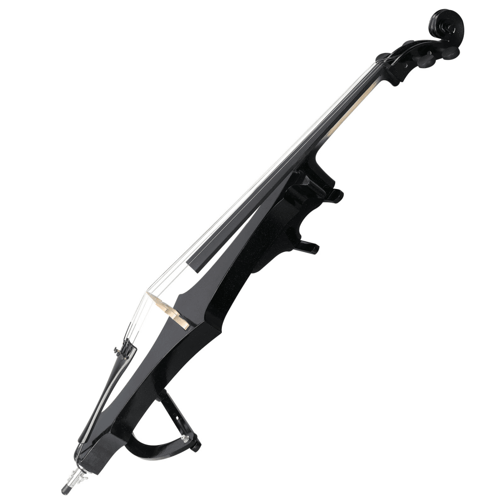 Tcbosik Full Size Electric Cello with Headphone and Connecting Cable, 4/4 Beginner Cello with Case, Bow and Rosin for Adults, Black