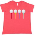 thumbnail image 3 of Inktastic Rainbow Golf Tees Women's Plus Size T-Shirt, 3 of 5