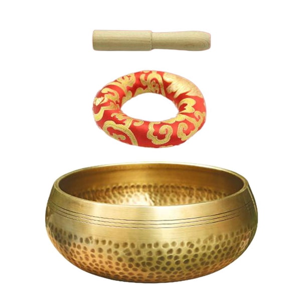 Juego de cuencos tibetanos para meditación y yoga, cuenco hecho a mano, con mazo. kits de diámetro 95 cm 3