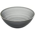 thumbnail image 2 of Plastic Bowls 100 Pcs 16 oz Gold Rimmed Disposable Soup Bowls Heavy-Duty Black Translucent Rippled Dinnerware Containers for Party, Desserts, Salads, Snacks, and Catering, 2 of 14