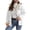 White, variant on wdsxpo Women's Winter Jackets Cute Printed Warm Sherpa Lined Coats Full Zip Up Hooded Sweatshirt Fashion Fleece Jackets Outerwear