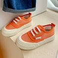 thumbnail image 4 of Otqutp Little Boys Soft Sole Sneakers Children's Canvas Shoes Single Mesh Breathable Summer Casual Shoes for Girls A Slip On Shoes(Orange,7-8Years), 4 of 5