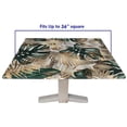thumbnail image 5 of Fitted Elastic Edge Square Tablecloths, Green and Golden Leaves Polyester Table Cover, for Kitchen Dining Party Patio Tabletop Decoration, Fit for 36" x 36"Square Table, 5 of 5