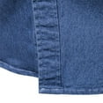 thumbnail image 4 of Mens T-shirts Mens Spring And Autumn Fashion Leisure Solid Color Buckle Lapel Denim Jcket Coat Top Blouse Features Polyester Blend Shirts Oversized Tee for Men Spandex Shirts Men S Shirt Blue L, 4 of 6