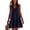 Navy, variant on UDAUDU Womens V-Neck Sleeveless Dress Ruffle Tier Hem Flowy Casual Summer Beach Tunic Sundress Dresses Sky Blue 2XL