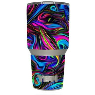 Bright Trendy Green Color Swirled - Skin Decal Vinyl Wrap Kit compatible  with the Yeti Rambler Cooler Tumbler Cups
