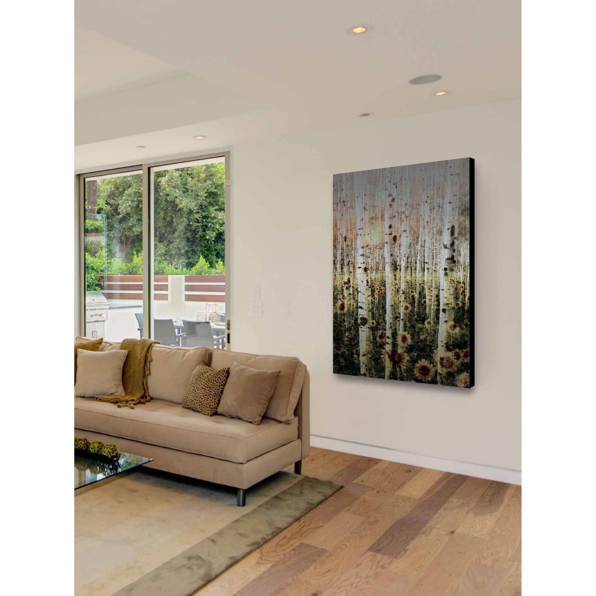 Parvez Taj  'Daisy Forest' Painting Print on Brushed Aluminum 12 x 18