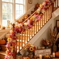 thumbnail image 6 of CuiLiyq Artificial Maple Leaf Fall Garland, Fireplace Hanging Arrangement, Thanksgiving Farmhouse Entryway Decor, Autumn Living Room Wall Drape, 6 of 7