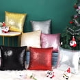 thumbnail image 3 of PiccoCasa 2 Pcs Sparkling Sequin Throw Pillow Covers 18" x 18'' Pink, 3 of 8