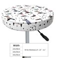 thumbnail image 4 of Round Bar Stool Seat Covers, dachshunds polka dots cute Elastic Round Chair Cover Stool Seat Slipcover Bar Stool Cushions Round Pad for 12-14 inch, 4 of 7