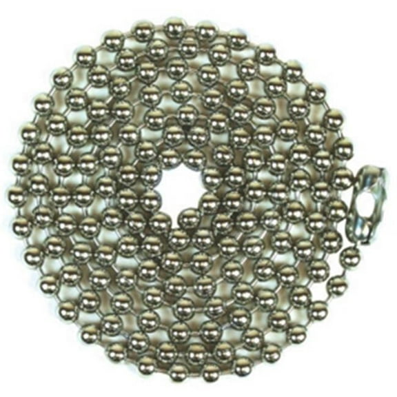 Specialty Hardw 94995 No. 10 Bead Chain With Connector - Nickel Plated, 3 ft.